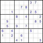 Судоку 9х9 #354 очень трудный