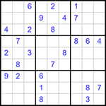 Судоку 9х9 #355 очень трудный