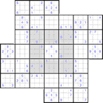Судоку-мельница #10 трудный