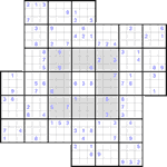 Судоку-мельница #6 очень трудный