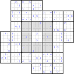 Судоку-мельница #7 очень трудный