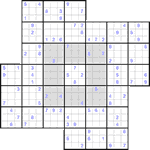 Судоку-мельница #9 очень трудный