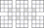 Супер-самурай судоку #14 средний