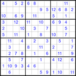 Судоку 12х12 #26 легкий