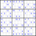 Судоку 12х12 #27 легкий