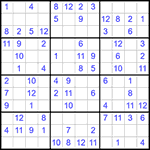 Судоку 12х12 #28 легкий