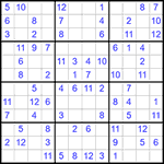 Судоку 12х12 #29 легкий