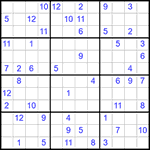 Судоку 12х12 #21 трудный