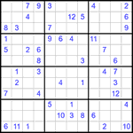 Судоку 12х12 #25 трудный