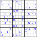 Судоку 12х12 #22 очень трудный