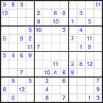 Судоку 12х12 #25 очень трудный