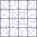 Судоку 16х16 #26 легкий