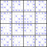 Судоку 16х16 #32 легкий