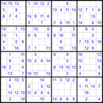 Судоку 16х16 #34 легкий