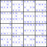Судоку 16х16 #35 легкий