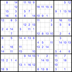 Судоку 16х16 #24 средний