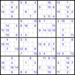 Судоку 16х16 #26 средний