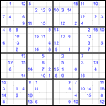 Судоку 16х16 #29 средний