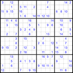 Судоку 16х16 #30 средний