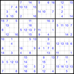 Судоку 16х16 #25 трудный