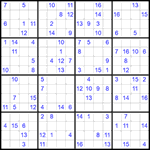 Судоку 16х16 #29 трудный