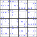 Судоку 16х16 #30 трудный