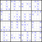 Судоку 16х16 #23 очень трудный