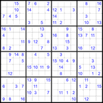 Судоку 16х16 #24 очень трудный