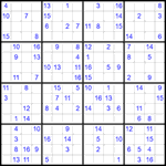 Судоку 16х16 #25 очень трудный