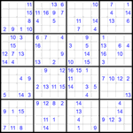 Судоку 16х16 #28 очень трудный