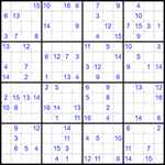 Судоку 16х16 #29 очень трудный