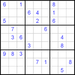 Судоку 9х9 #361 трудный