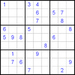 Судоку 9х9 #364 трудный