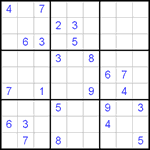 Судоку 9х9 #358 очень трудный