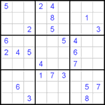 Судоку 9х9 #360 очень трудный