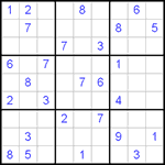 Судоку 9х9 #361 очень трудный