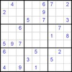 Судоку 9х9 #362 очень трудный