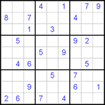 Судоку 9х9 #363 очень трудный