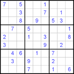 Судоку 9х9 #364 очень трудный