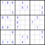 Судоку 9х9 #365 очень трудный