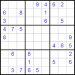 Судоку 9х9 #366 очень трудный