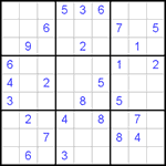 Судоку 9х9 #367 очень трудный