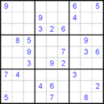 Судоку 9х9 #369 очень трудный