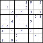 Судоку 9х9 #370 очень трудный