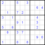 Судоку 9х9 #374 очень трудный