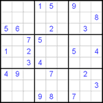 Судоку 9х9 #375 очень трудный