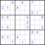 Судоку 9х9 #376 очень трудный