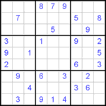 Судоку 9х9 #378 очень трудный