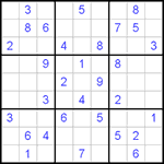 Судоку 9х9 #380 очень трудный