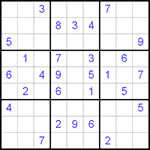 Судоку 9х9 #382 очень трудный